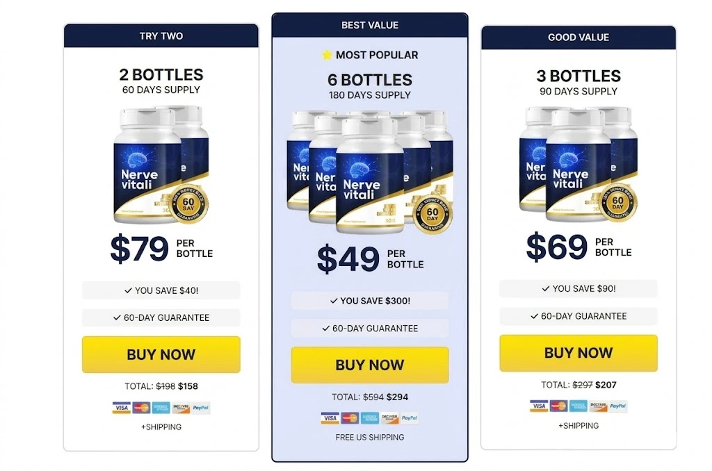 NerveVitali 6 bottles